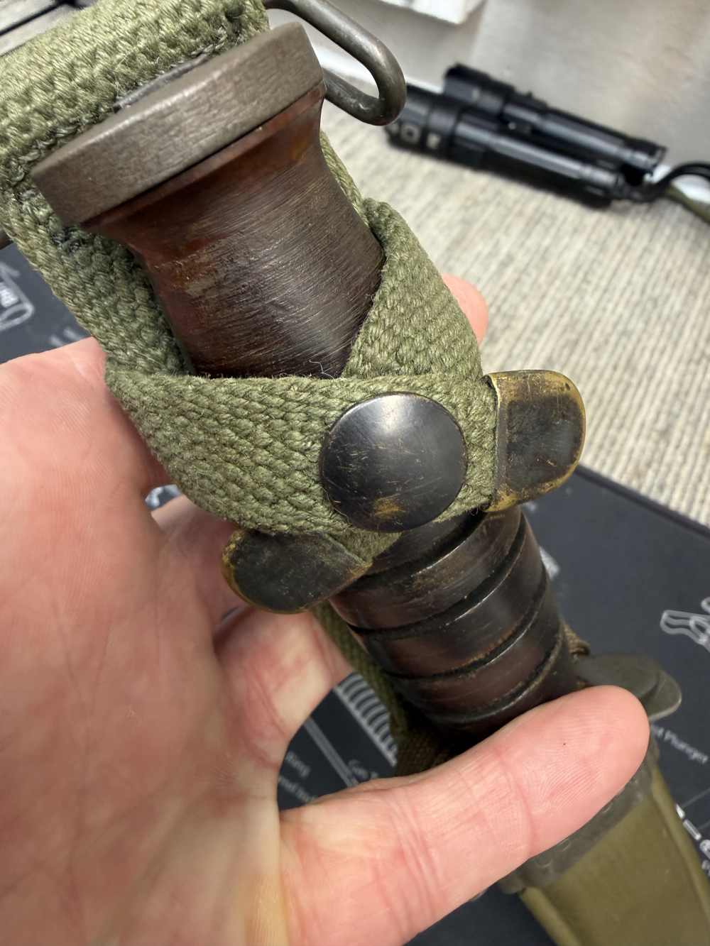 Hard To Find Variation Unissued WWII M3 Fighting Knife Defaced Post WW2 -img-9