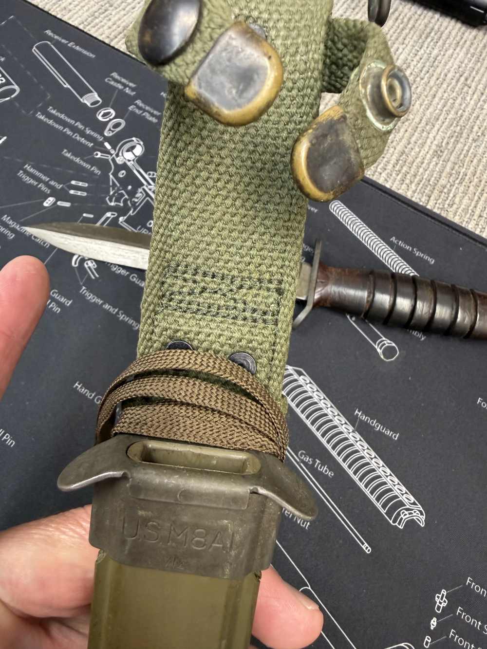 Hard To Find Variation Unissued WWII M3 Fighting Knife Defaced Post WW2 -img-22