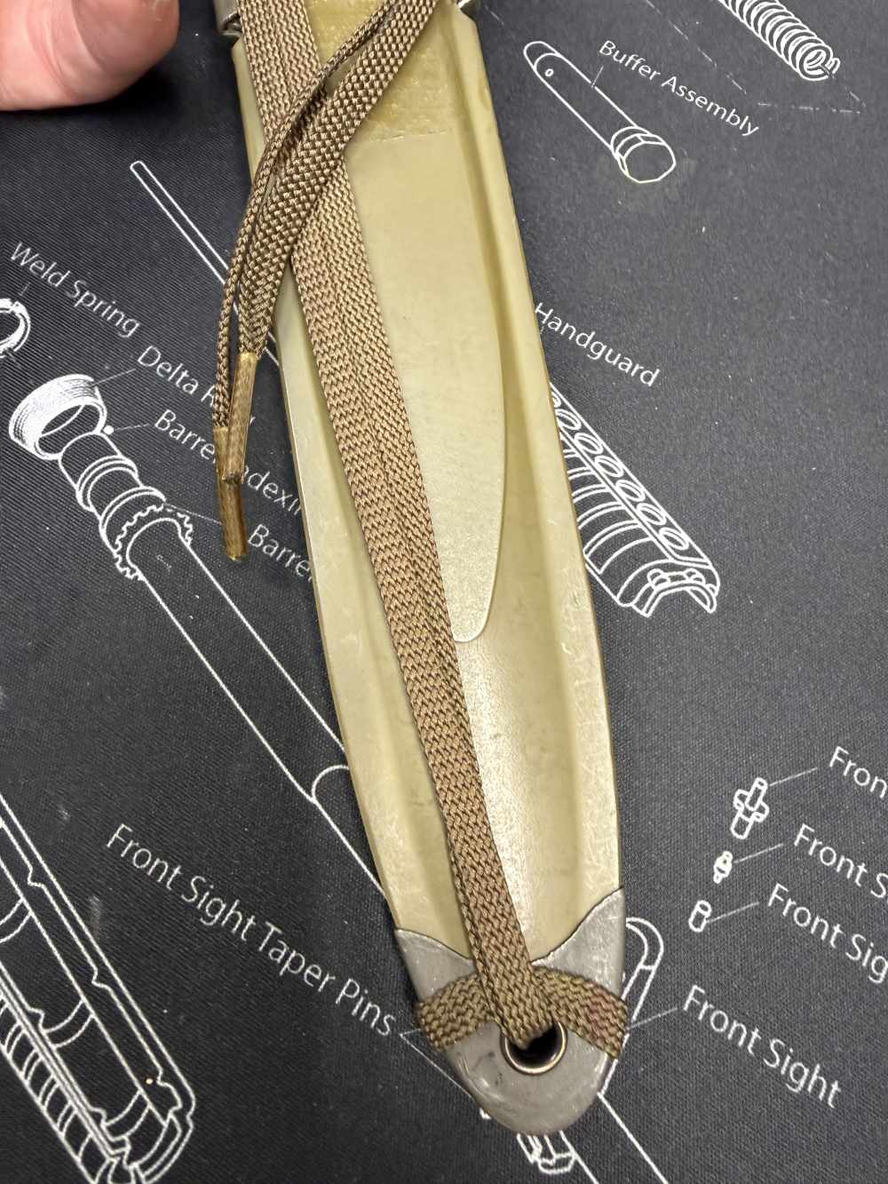Hard To Find Variation Unissued WWII M3 Fighting Knife Defaced Post WW2 -img-16