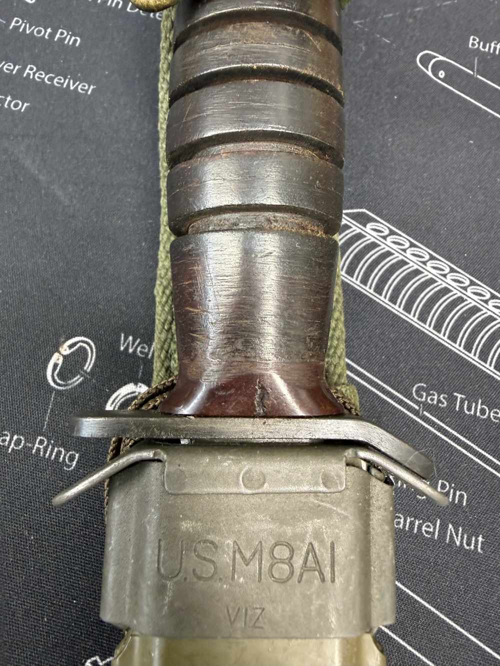 Hard To Find Variation Unissued WWII M3 Fighting Knife Defaced Post WW2 -img-7
