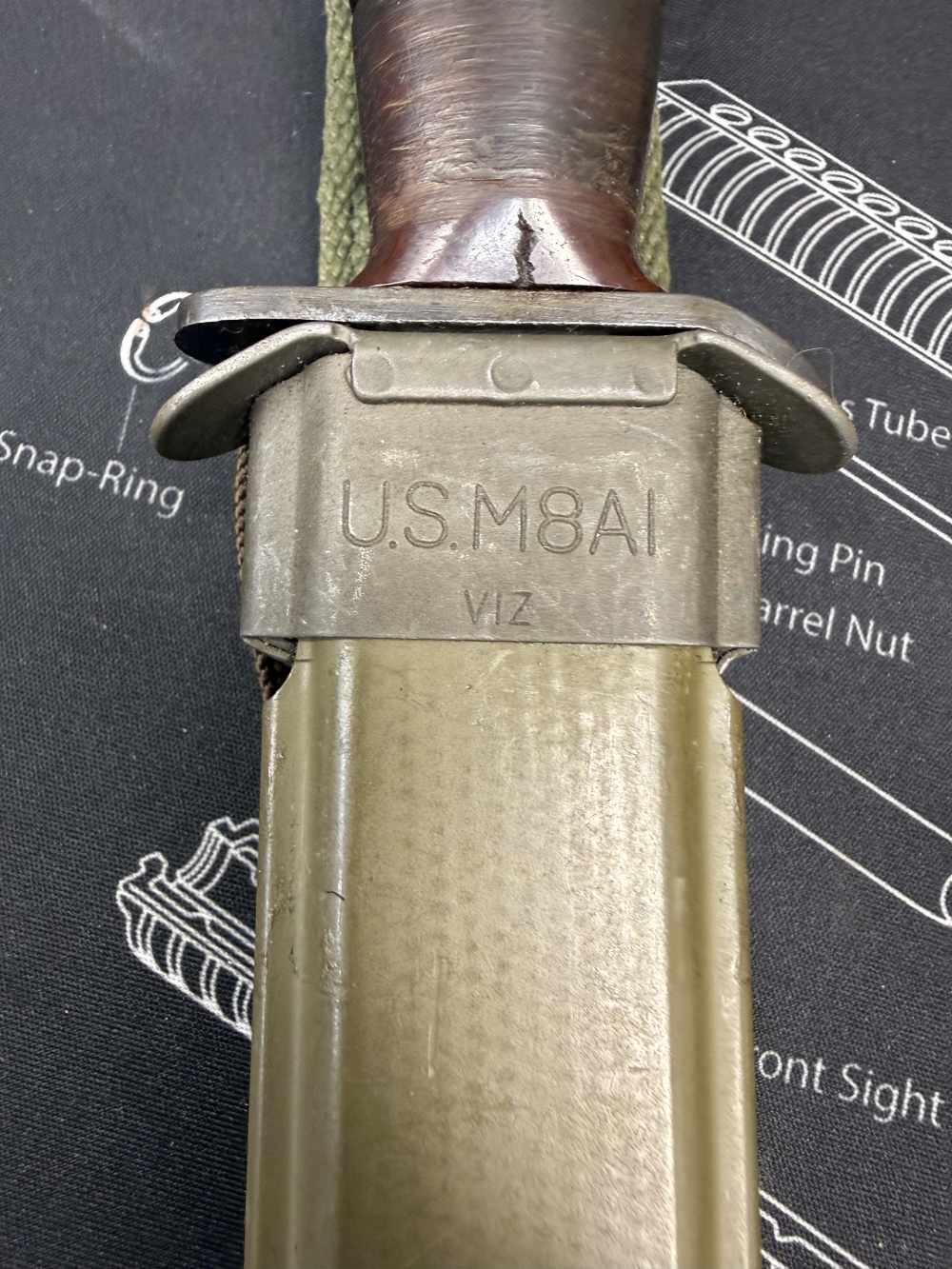 Hard To Find Variation Unissued WWII M3 Fighting Knife Defaced Post WW2 -img-5