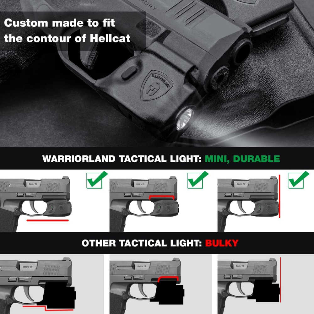 WARRIORLAND Flashlight and Kydex Holster For Springfield Armory Hellcat-img-3