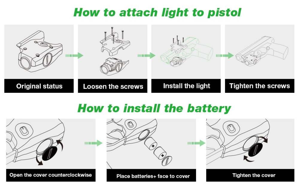 WARRIORLAND Flashlight and Kydex Holster For Springfield Armory Hellcat-img-9