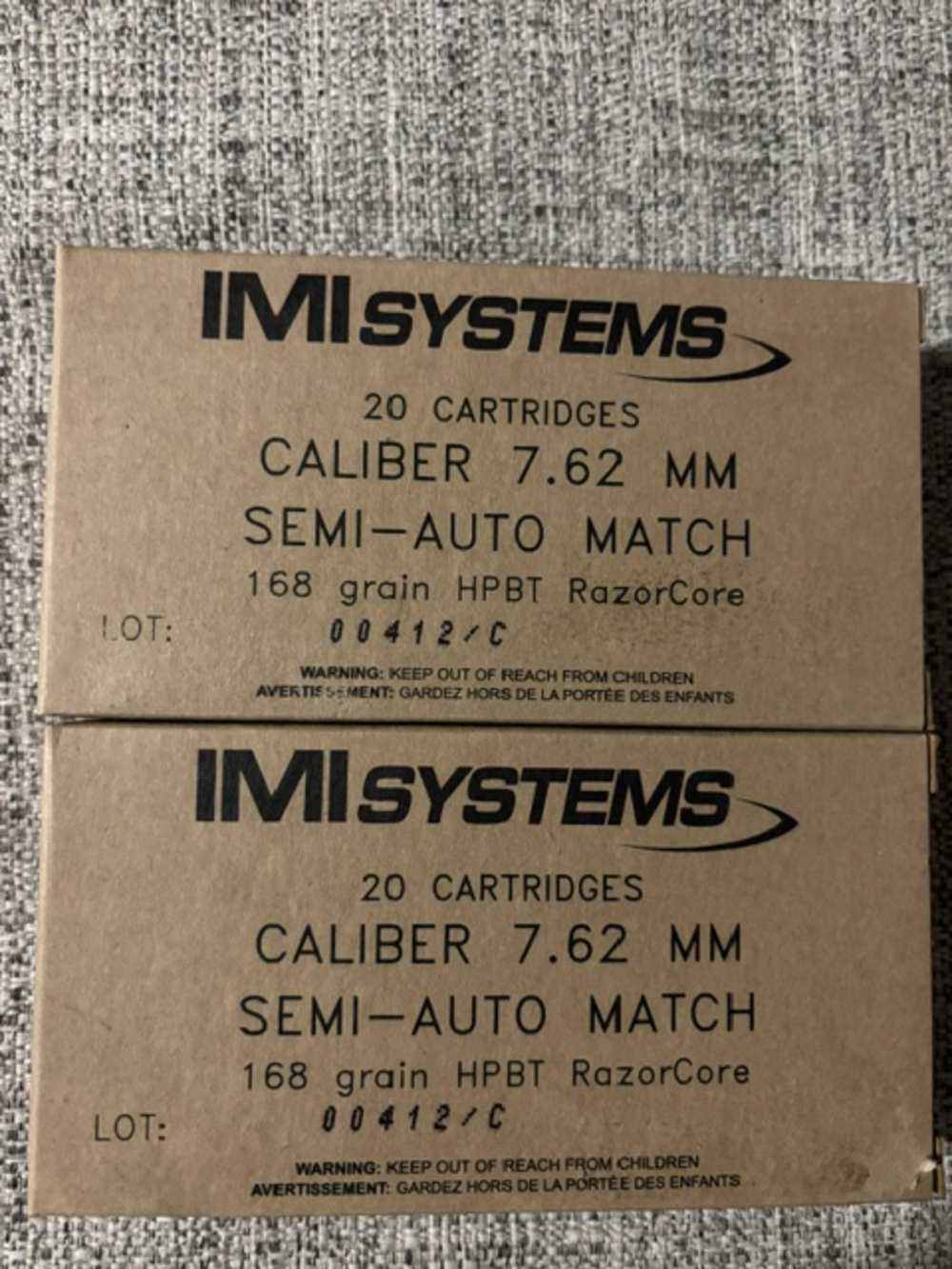 IMI Systems 7.62x51mm Semi-Auto Match 168gr HPBT RazorCore 40 rounds-img-0