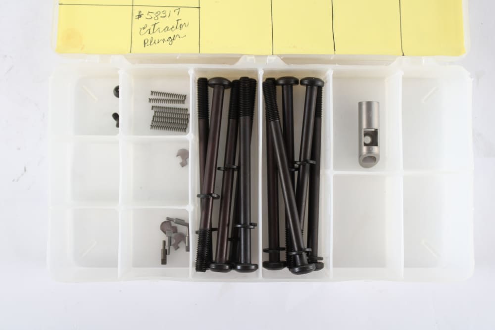 COLT CADET .22 LR FACTORY PARTS LOT – 110 PIECES – SIGHTS, EXTRACTORS, STRI-img-4