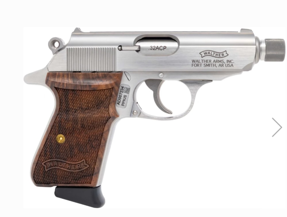 Walther PPK/S SD .32 Silver Walnut Grips Limited-img-0