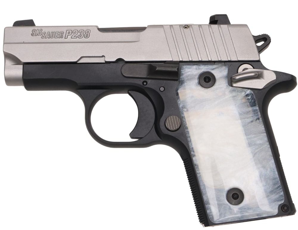 SIG Sauer P238 TSS .380 ACP CA Compliant 2.7" Silver Pearlite Grips-img-2