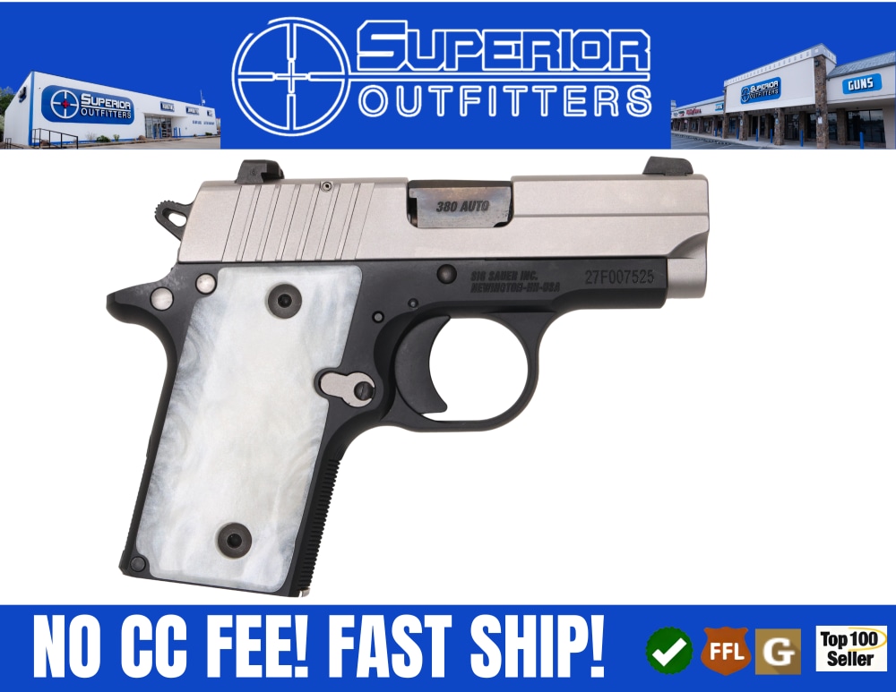 SIG Sauer P238 TSS .380 ACP CA Compliant 2.7" Silver Pearlite Grips-img-0