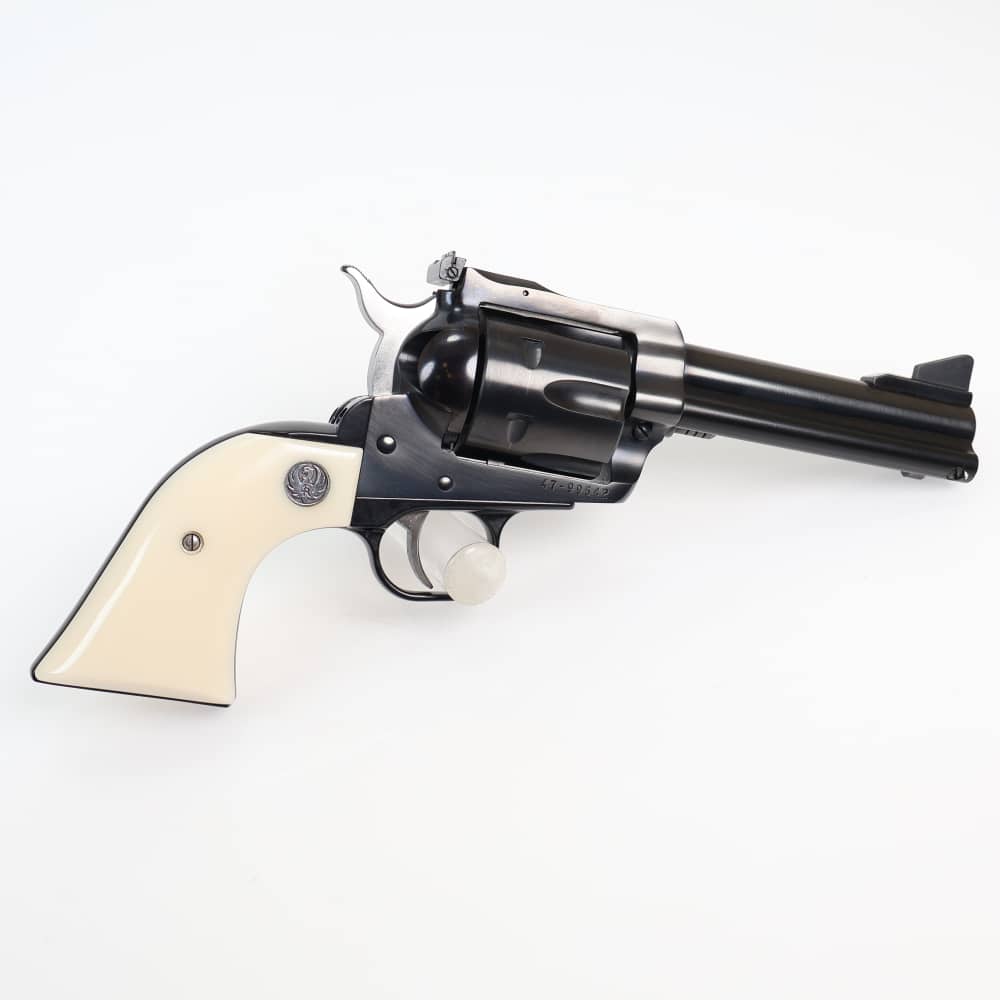 Ruger New Model Blackhawk 45 Colt & .45ACP Blued/White Grips 4.75" W/ Box!-img-2