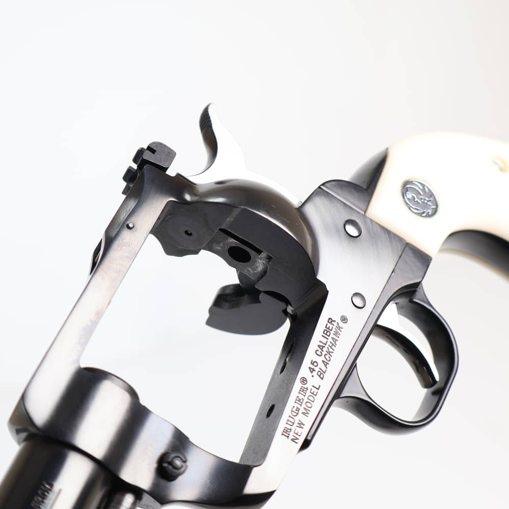 Ruger New Model Blackhawk 45 Colt & .45ACP Blued/White Grips 4.75" W/ Box!-img-27