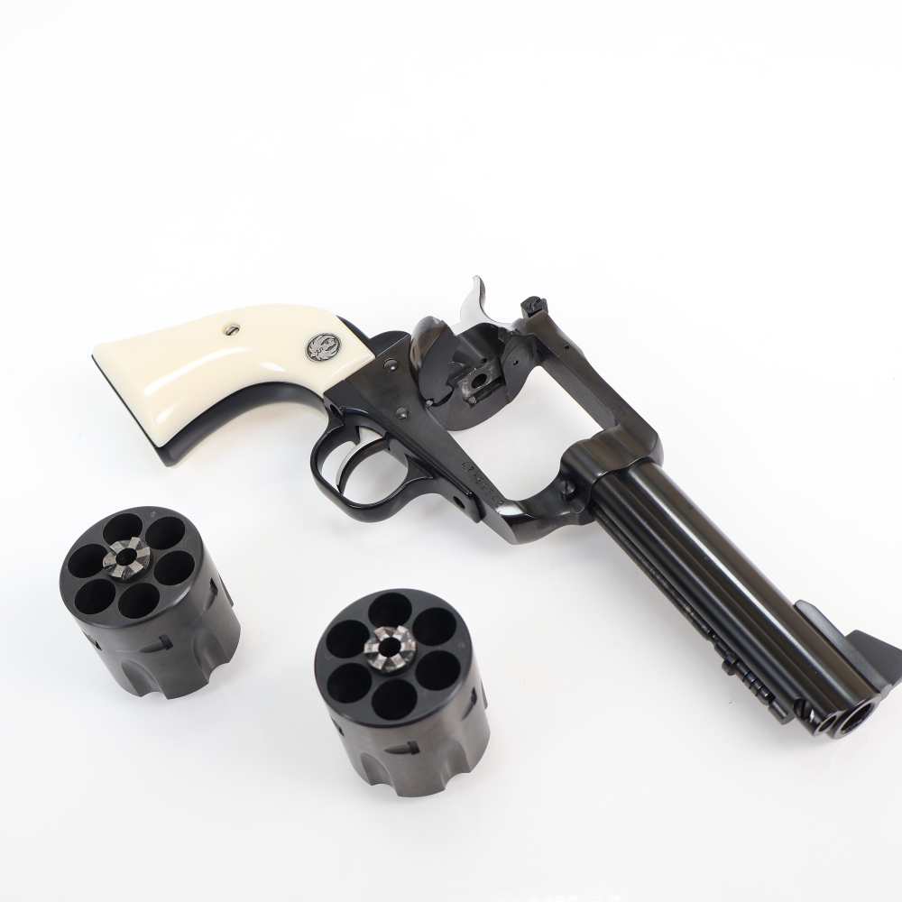 Ruger New Model Blackhawk 45 Colt & .45ACP Blued/White Grips 4.75" W/ Box!-img-24