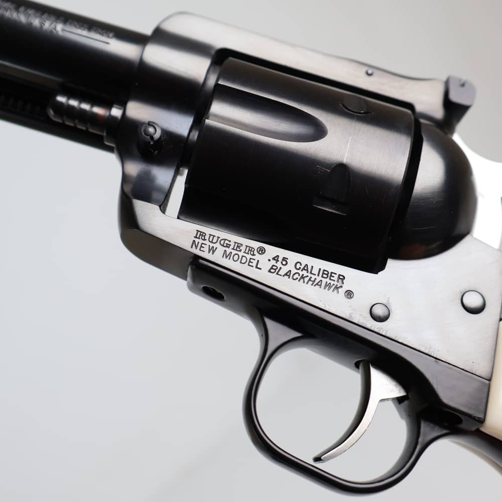 Ruger New Model Blackhawk 45 Colt & .45ACP Blued/White Grips 4.75" W/ Box!-img-14
