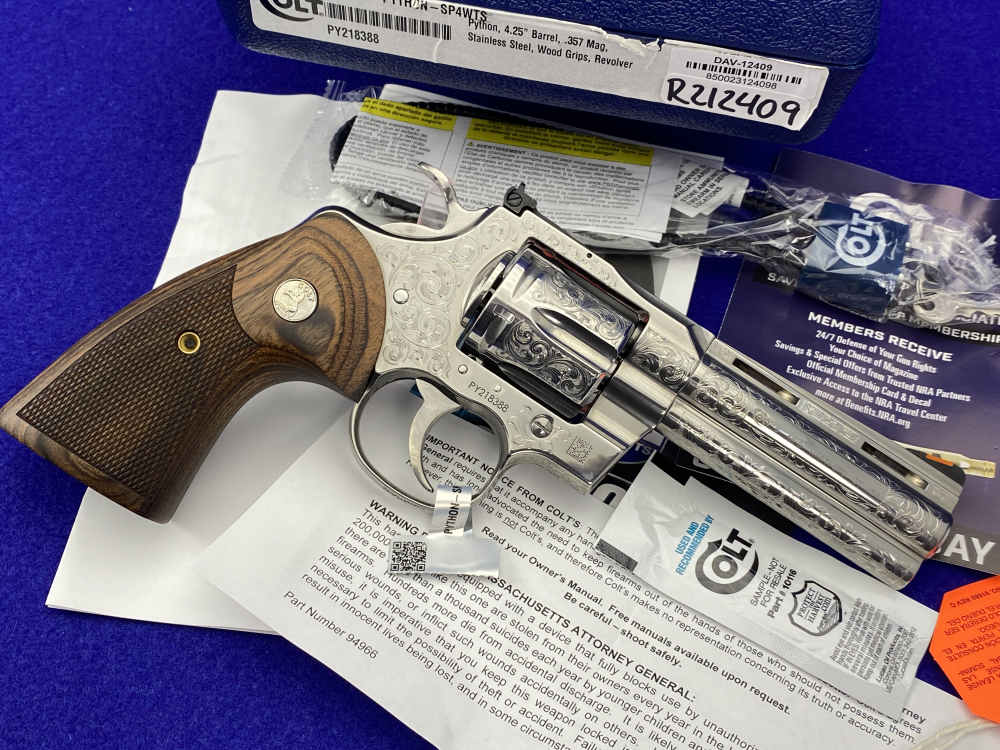 2021 Colt Python .357 Mag Stainless 4.25"*BEAUTIFUL SCROLL ENGRAVED PYTHON*-img-17