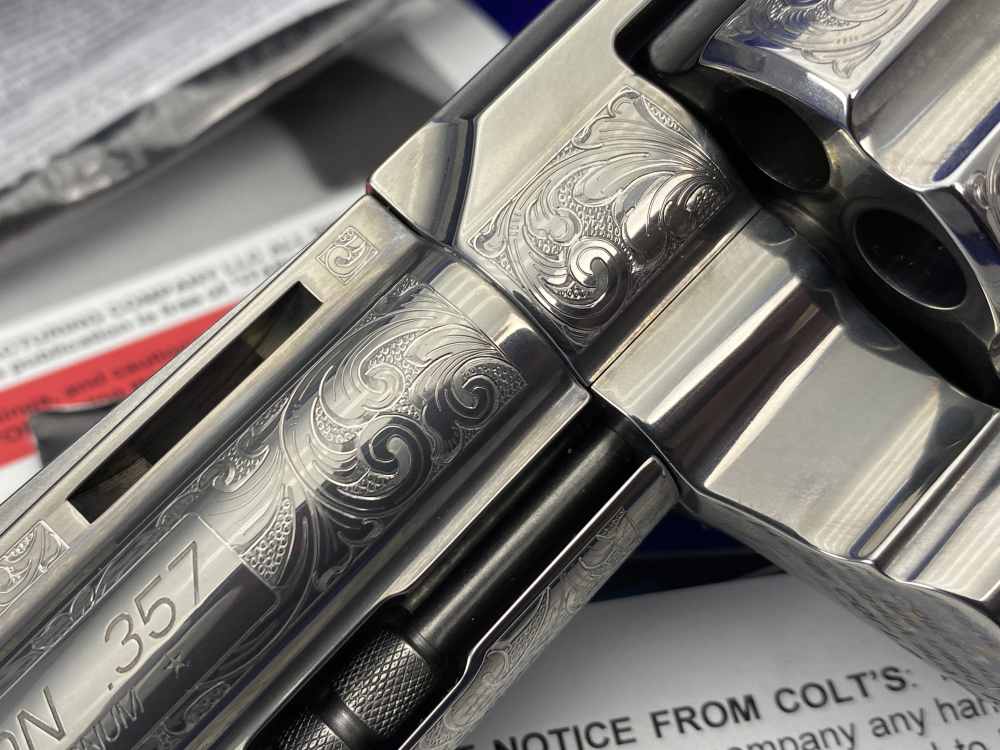 2021 Colt Python .357 Mag Stainless 4.25"*BEAUTIFUL SCROLL ENGRAVED PYTHON*-img-12