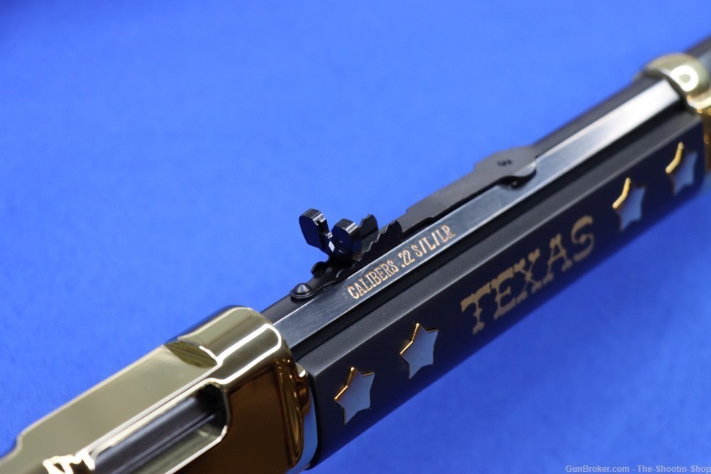 Henry GOLDEN BOY TEXAS TRIBUTE Rifle 22LR 20" BRASS Frame Tacked Wood NEW-img-10