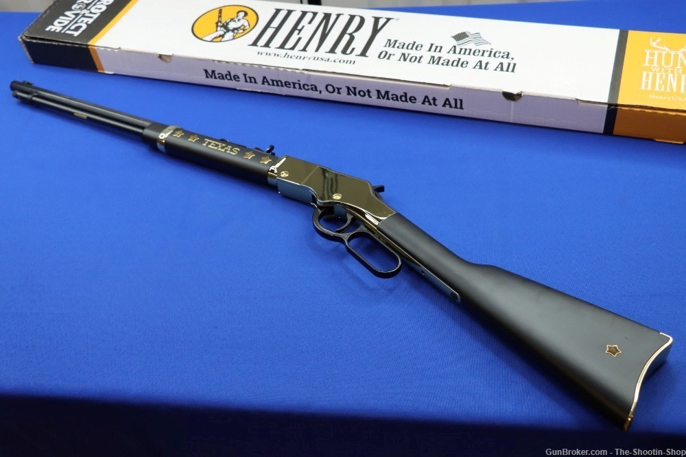 Henry GOLDEN BOY TEXAS TRIBUTE Rifle 22LR 20" BRASS Frame Tacked Wood NEW-img-11