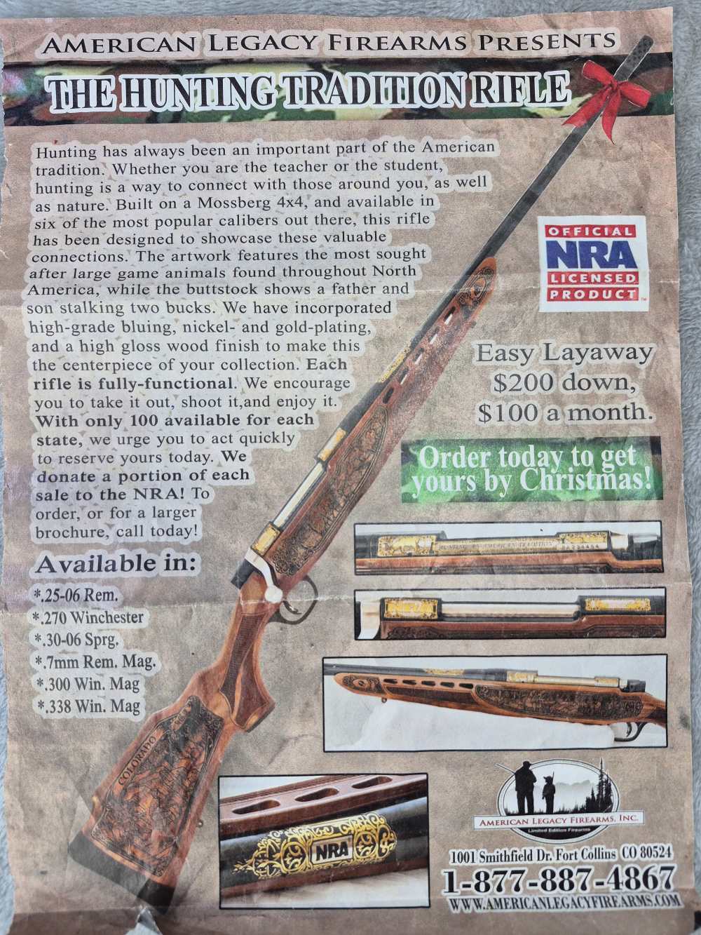 Mossberg 4x4 NRA Michigan Commemorative .30-06 with Hard Case – EXCELLENT!-img-24