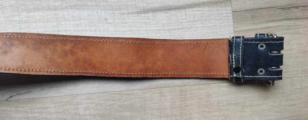 Black Leather Cowboy Style Cartridge Belt and Holster -img-4