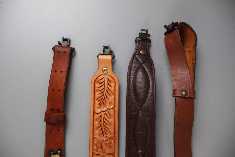 Lot O' Four (4) Leather Rifle Slings-img-1