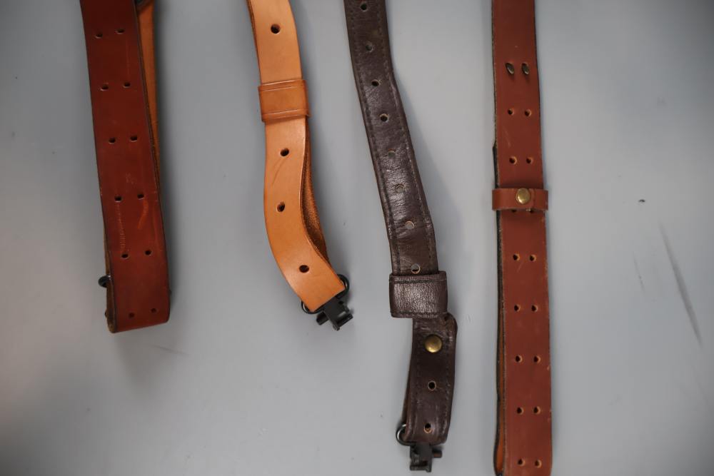Lot O' Four (4) Leather Rifle Slings-img-6