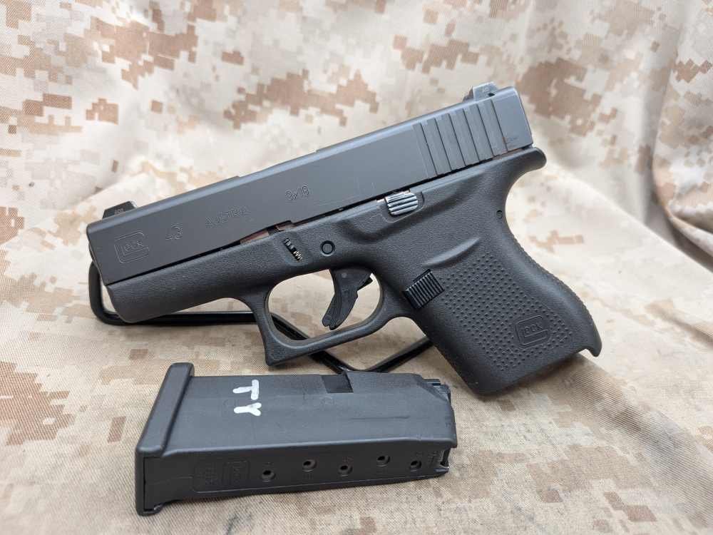 Glock 43 9MM Slimline G43 Police Trade In USED Night Sights-img-3