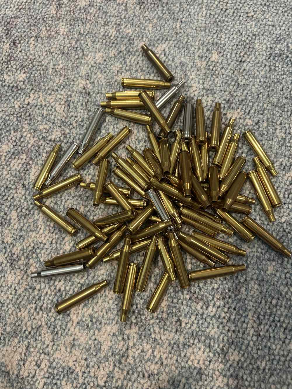 77 pieces of 25-06 Rem 1x fired brass cases-img-0