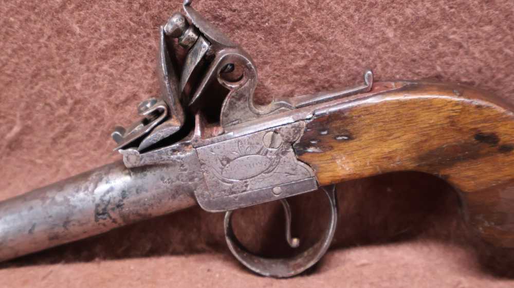 McDermott Dublin 50 Cal Top Hammer Flintlock Travelling Pistol 2 3/4" BRL-img-9