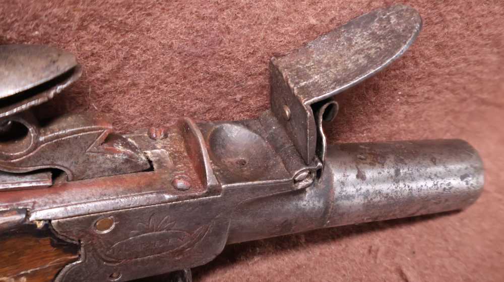 McDermott Dublin 50 Cal Top Hammer Flintlock Travelling Pistol 2 3/4" BRL-img-5