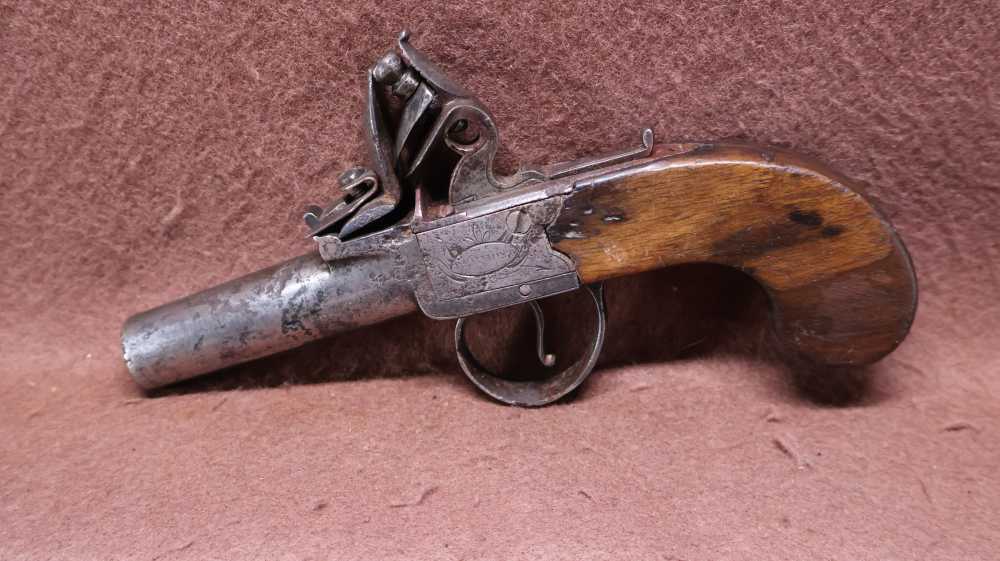 McDermott Dublin 50 Cal Top Hammer Flintlock Travelling Pistol 2 3/4" BRL-img-7