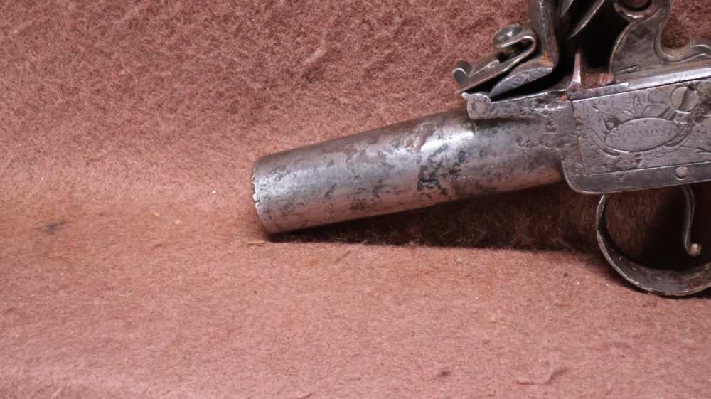 McDermott Dublin 50 Cal Top Hammer Flintlock Travelling Pistol 2 3/4" BRL-img-10