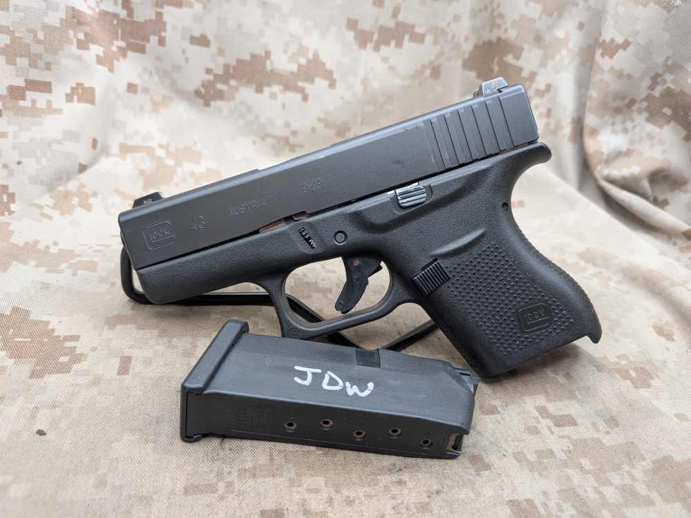 Glock 43 9MM Slimline G43 Police Trade In USED Night Sights-img-3