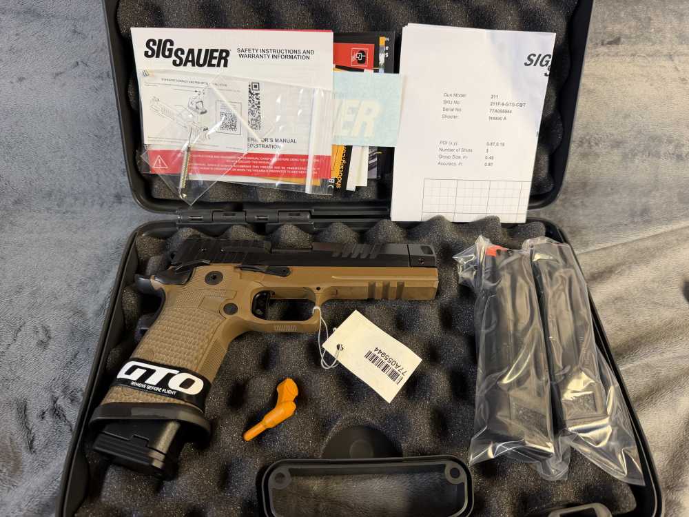 Sig Sauer P211 GTO Combat 9mm Luger Pistol 4.4" Bbl 23+1 Rd penny bid-img-1