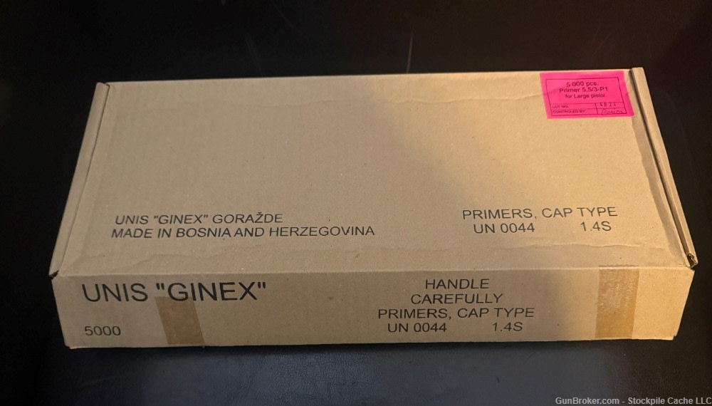 Ginex, Large Pistol Primers, Case of 5000, HAZMAT INCLUDED-img-2