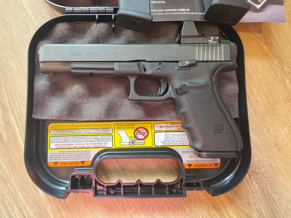 Glock 40 Gen4 MOS 10mm 6" Long Slide Leupold DeltaPoint Pro 3 Mags Case-img-0