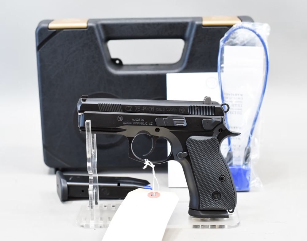 CZ 75 P-01 9mm Compact NSN 3.75" 2x15RD Matching Box Like New 91199-img-0