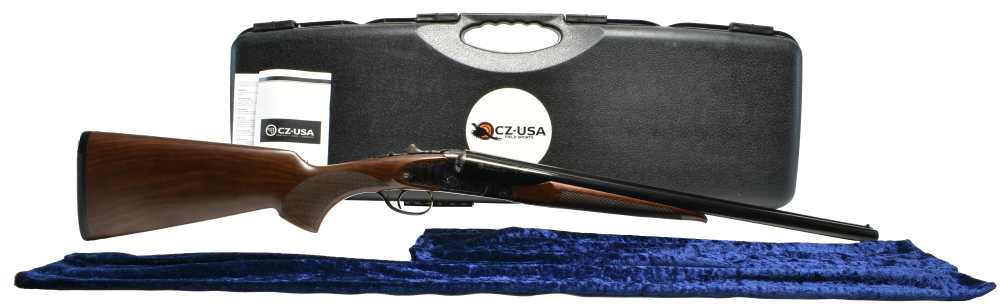 CZ Huglo Sharp-Tail Coach 20 Ga SXS Shotgun 20"BBL-img-0