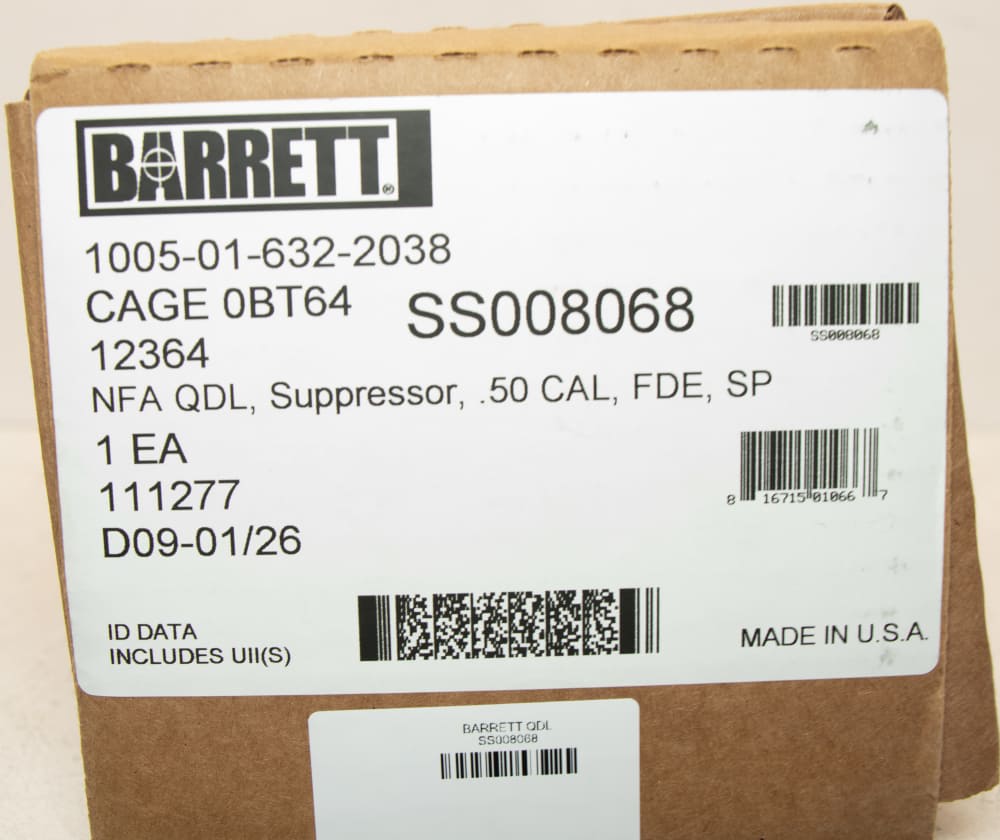 Barrett QDL Suppressor FDE .50 BMG M107A1-img-6