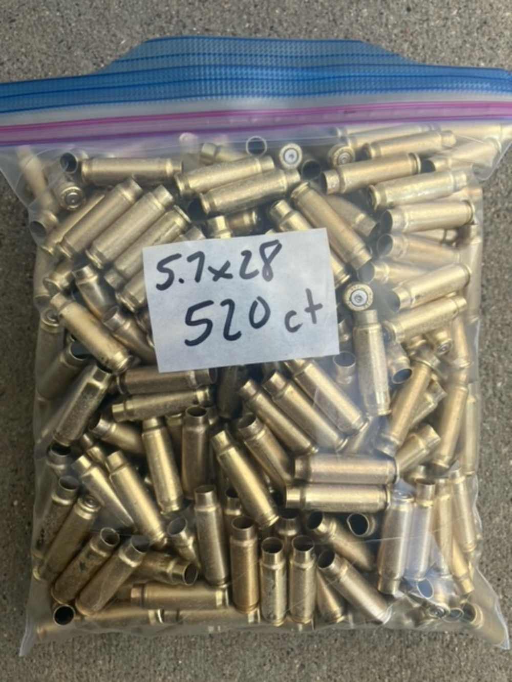 5.7x28 brass - 520 pieces-img-0