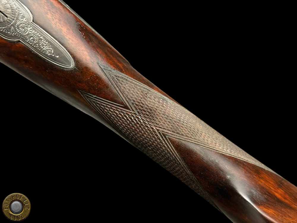 SCARCE JAMES PURDEY - LONDON 12 GA SXS PERCUSSION MUZZLELOADER- CASED + ACC-img-36