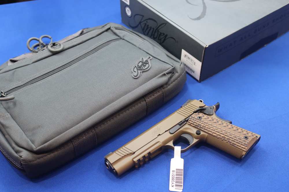 Kimber Model DESERT WARRIOR 1911 Pistol FDE Rail Gun Night Sights NEW 45 SA-img-0