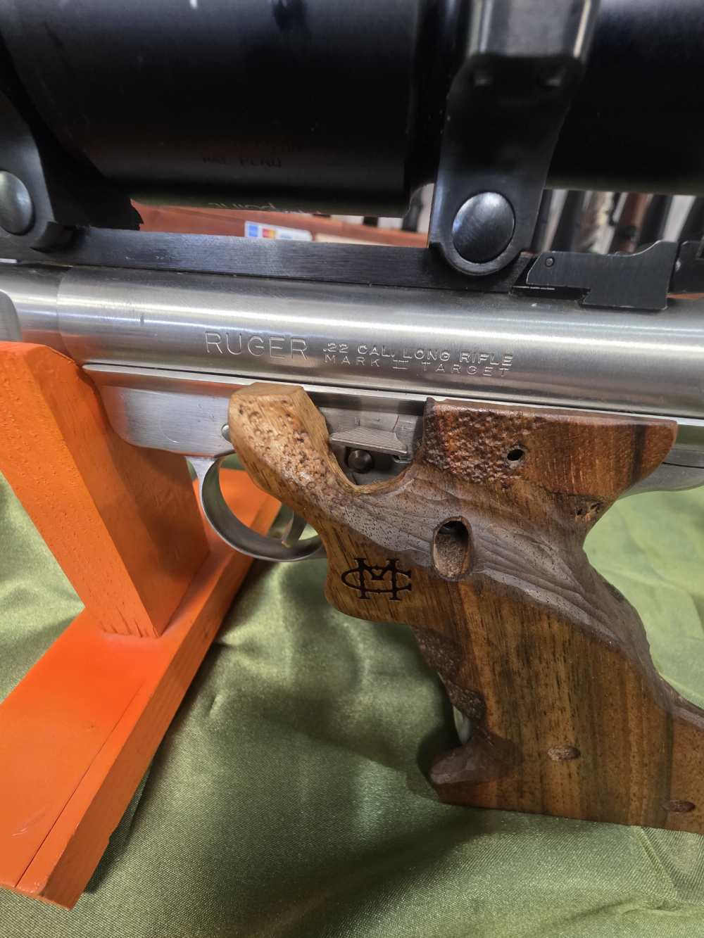 Ruger Mark II Target 22lr Stainless Custom Grips -img-2
