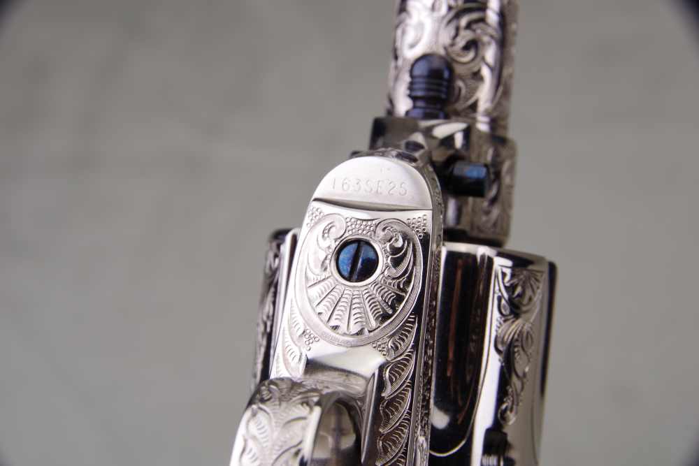 John Adams Master Engraved 1988 Colt SAA Sheriffs 45 LC 2 1/2'' Nickel 99%+-img-41
