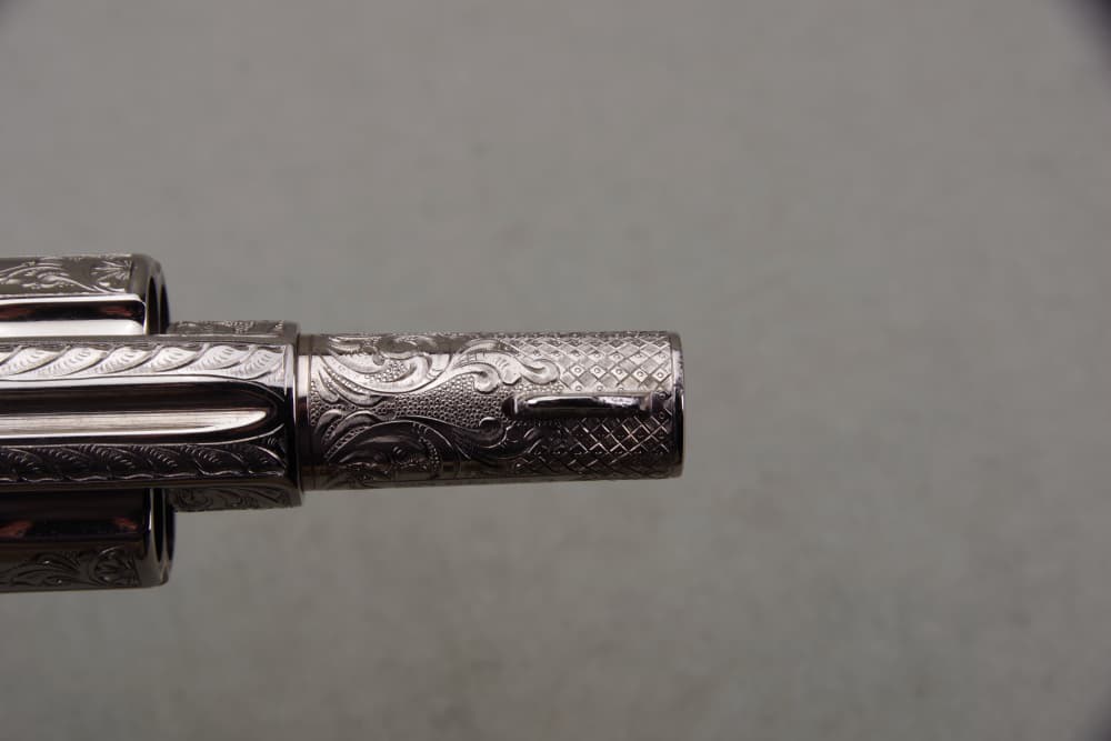 John Adams Master Engraved 1988 Colt SAA Sheriffs 45 LC 2 1/2'' Nickel 99%+-img-35