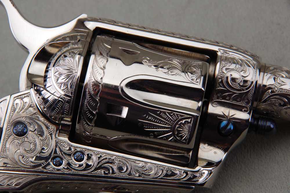 John Adams Master Engraved 1988 Colt SAA Sheriffs 45 LC 2 1/2'' Nickel 99%+-img-28