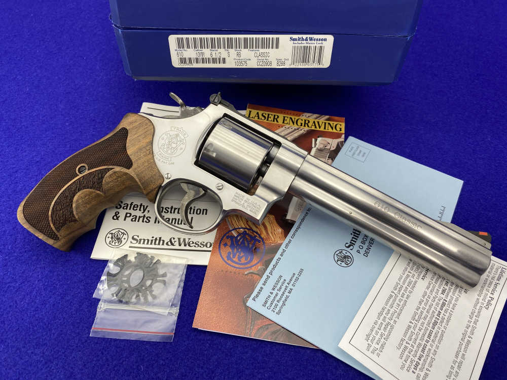 Smith Wesson 610-2 10mm Stainless 6.5" *BIG BORE DOUBLE-ACTION REVOLVER*-img-12