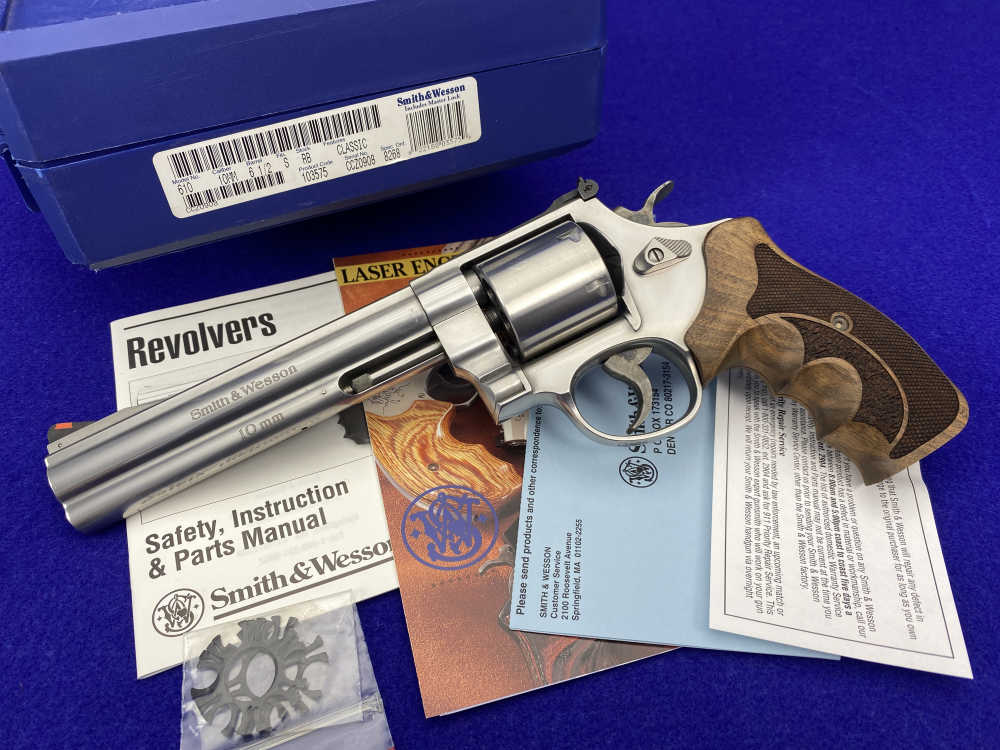 Smith Wesson 610-2 10mm Stainless 6.5" *BIG BORE DOUBLE-ACTION REVOLVER*-img-2