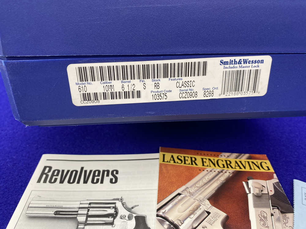 Smith Wesson 610-2 10mm Stainless 6.5" *BIG BORE DOUBLE-ACTION REVOLVER*-img-42