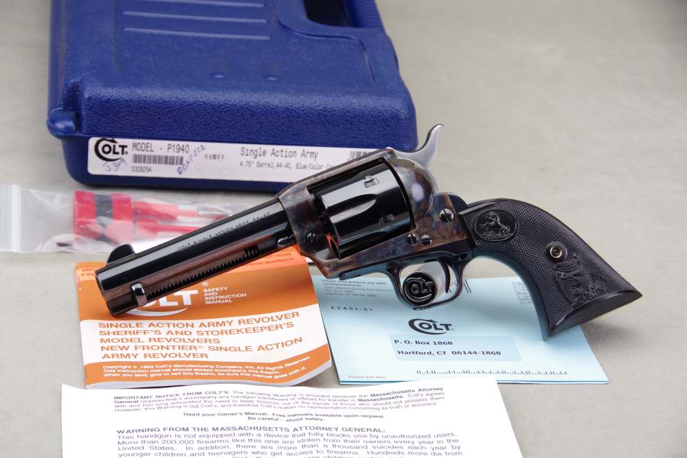 2001 Colt SAA 44-40 4 3/4'' Blue/CC 99%+ NIB-img-7