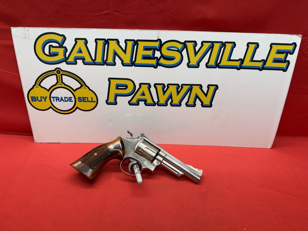 Smith & Wesson Model 19-4 Factory Nickel 4” 357 Magnum-img-0
