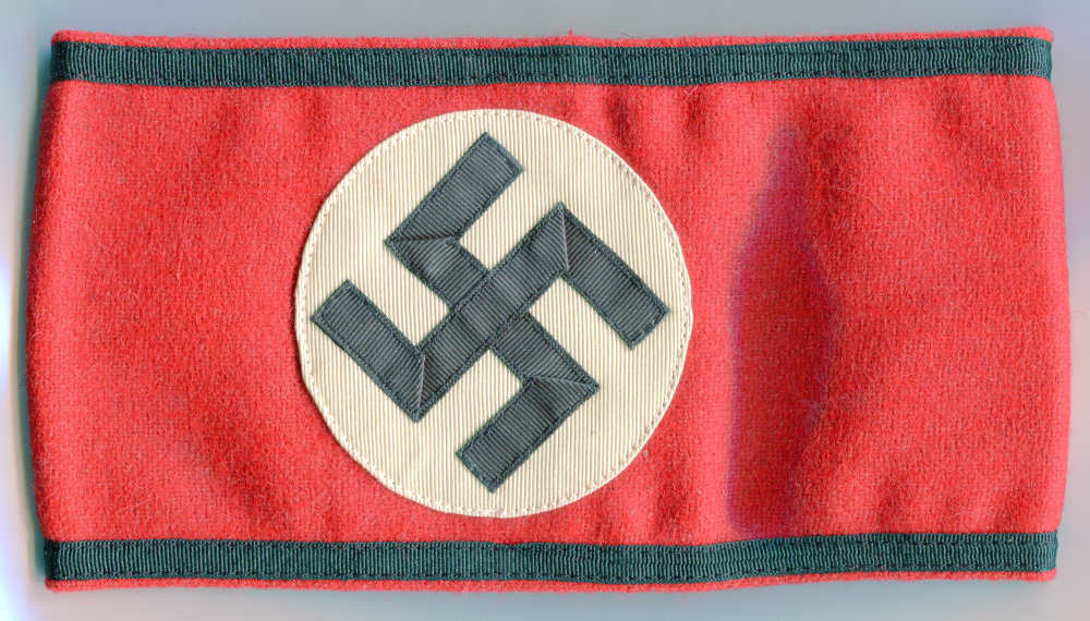 German WWII Waffen SS Shultz Staffel Swastika Overcoat Arm Band-img-0